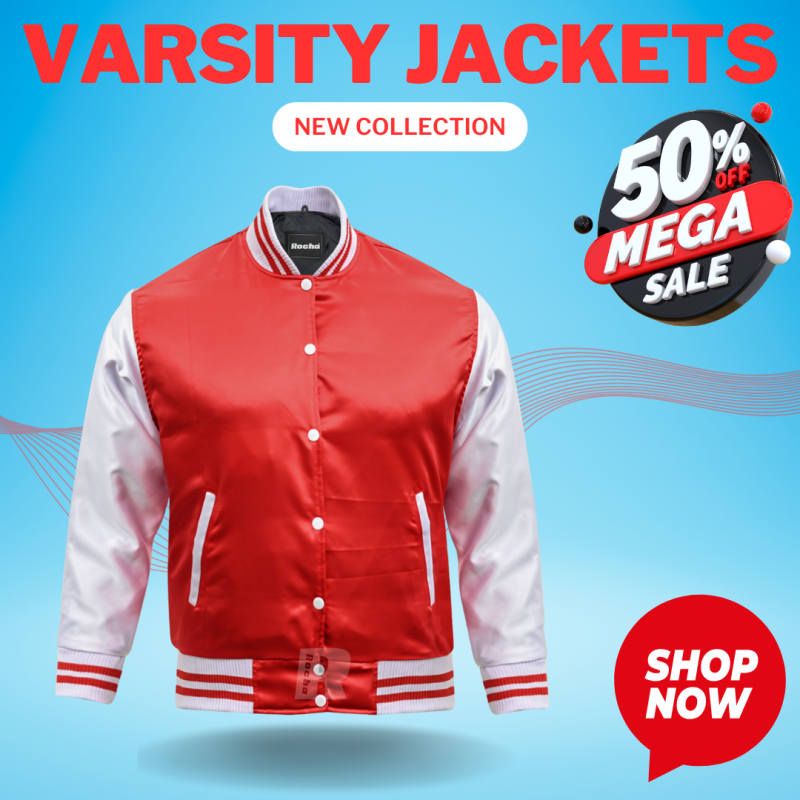 Custom Varsity Jackets Red White