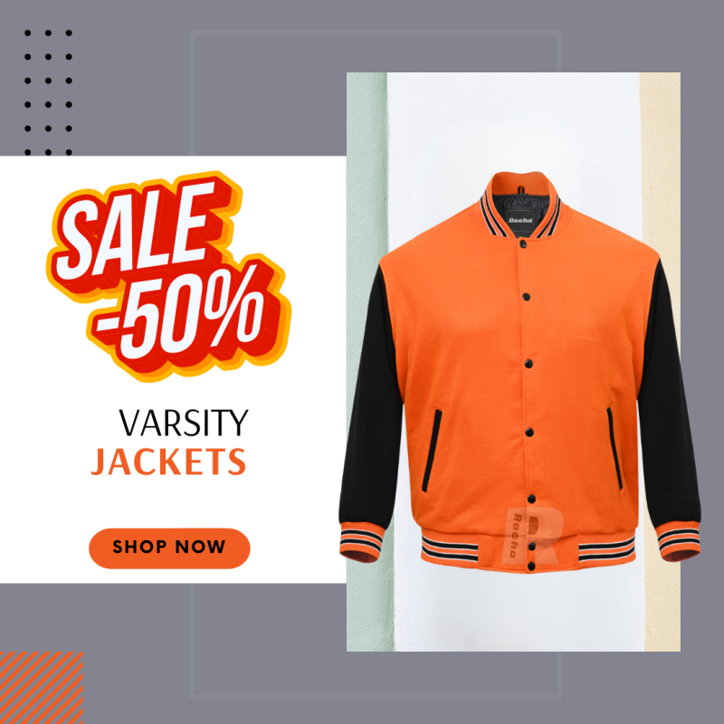 Custom Orange Varsity Jackets