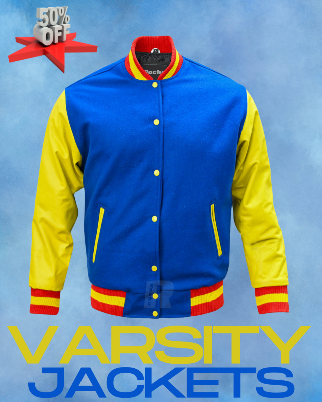 Custom Letterman Jackets Royal Yellow