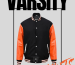 Letterman Jackets Black Orange