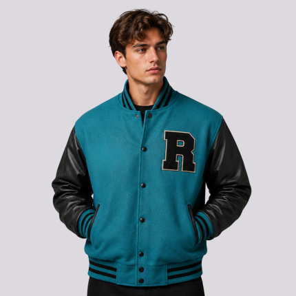Discover Men’s Premium Letterman Jackets crafted with quality wool, genuine leather, and durable materials. Customize your jacket with colors, embroidery, patches, names, letters, and logos. Perfect for personal wear, schools, sports teams, brands, and bulk orders. Create a premium varsity style designed to your specifications.
