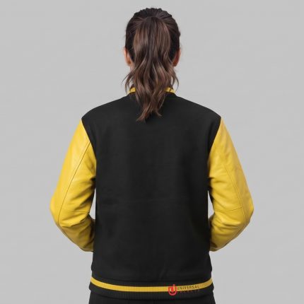 Black and Yellow Letterman Jacket