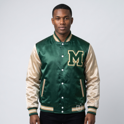 Forest Green Satin Varsity