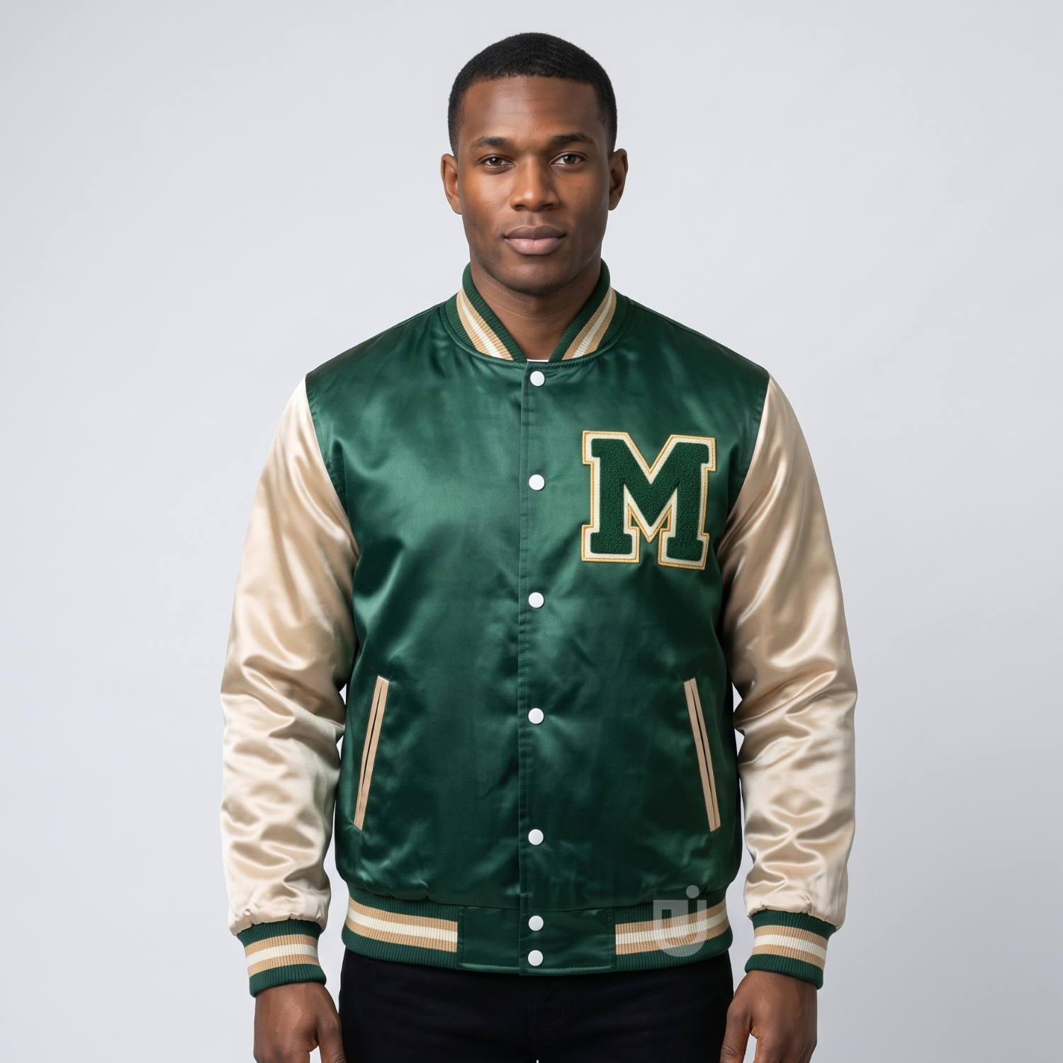Forest Green Satin Varsity Forest Green Satin Varsity