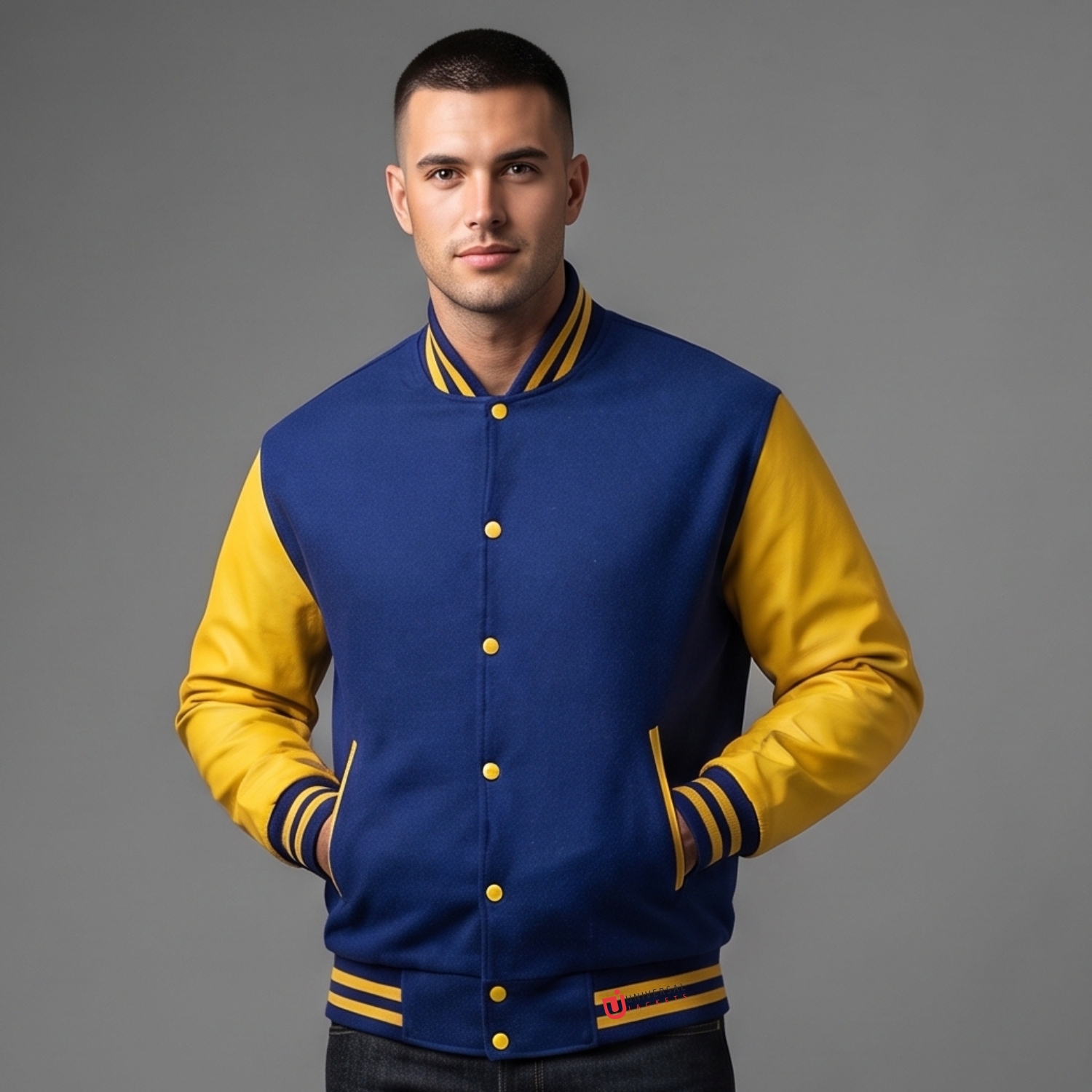 Letterman Jacket Blue and Yellow Letterman Jacket Blue and Yellow