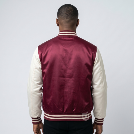Maroon Satin Varsity