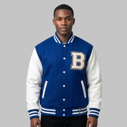 Men's Royal Blue Wool Varsity