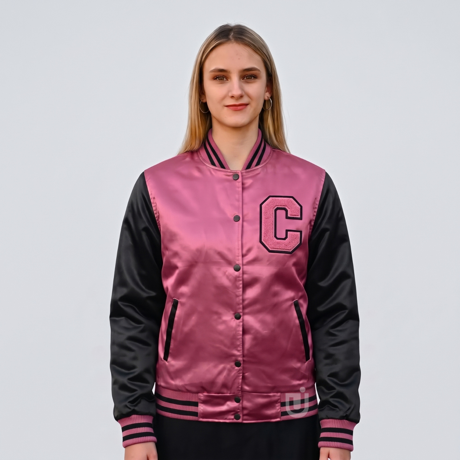 Premium Pink Satin Varsity Premium Pink Satin Varsity