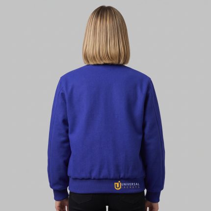 Royal Blue Wool Varsity Jacket