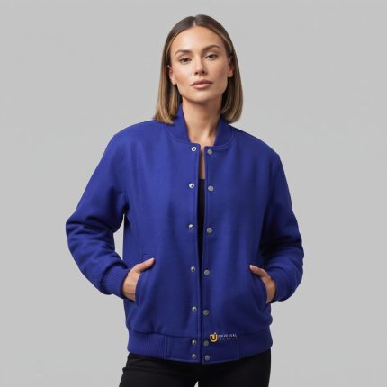 Royal Blue Wool Varsity Jacket