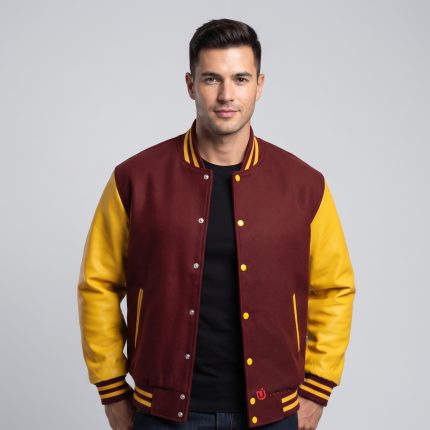Wool and Leather Letterman Jacket